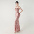 Graceful Sequin Embellished Mesh Mermaid Maxi Dress